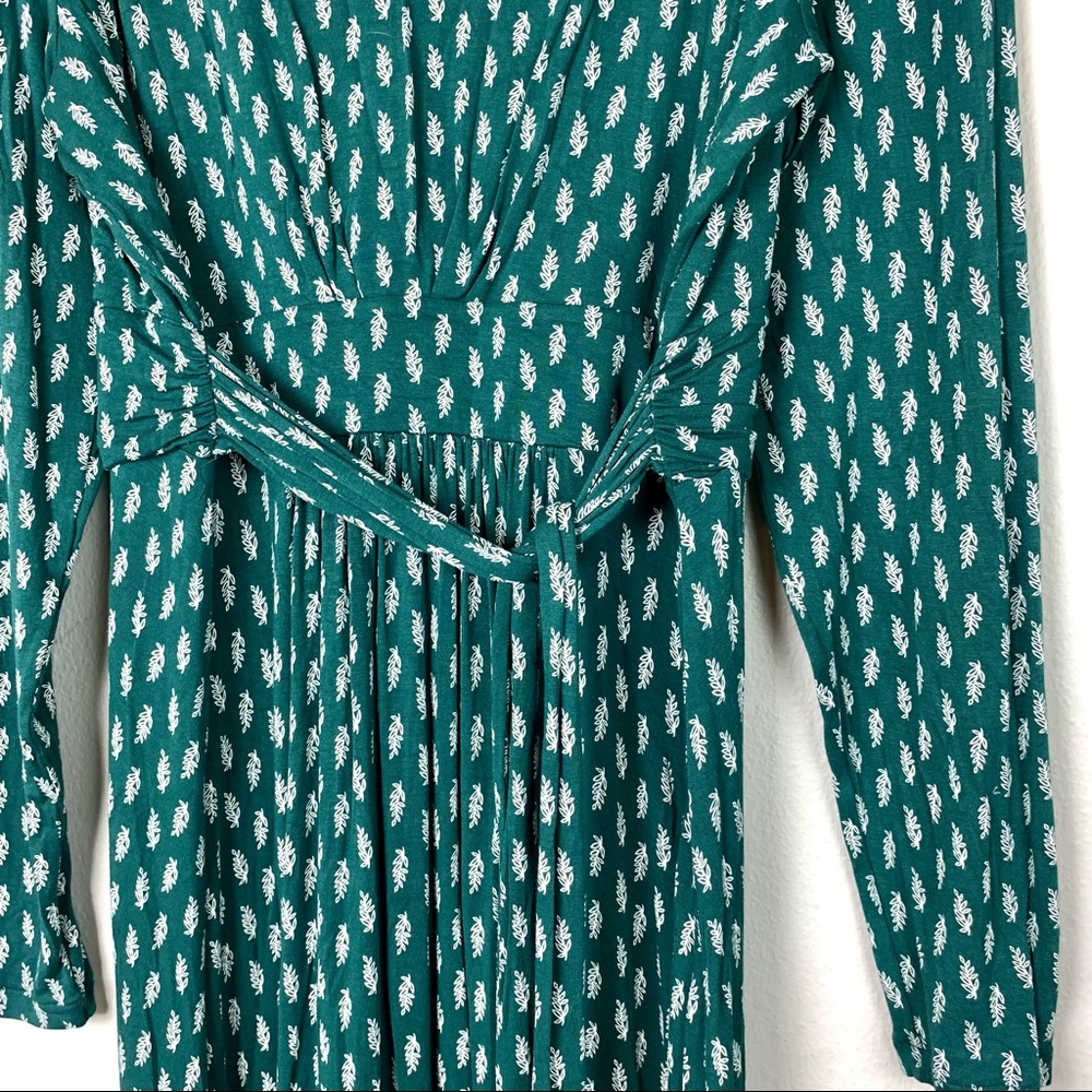 Boden Green and White Midi Dress - Picture 4 of 6